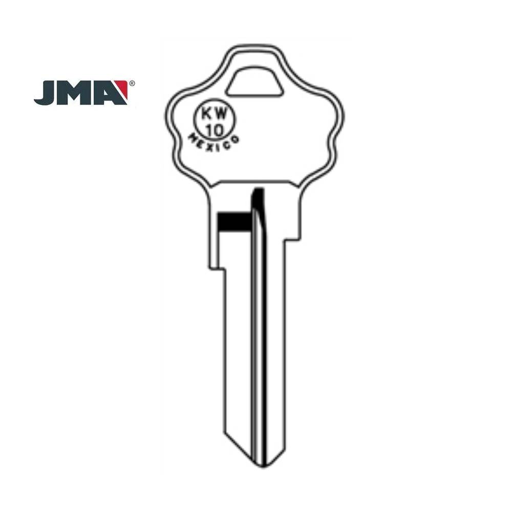 JMA KWI-2DE Key Blank For Kwikset KW10 - Brass Finish