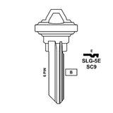 JMA SLG-5E Key Blank For Schlage E Keyway SC9 - Nickel Plated Finish