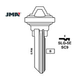 JMA SLG-5E Key Blank For Schlage E Keyway SC9 - Nickel Plated Finish