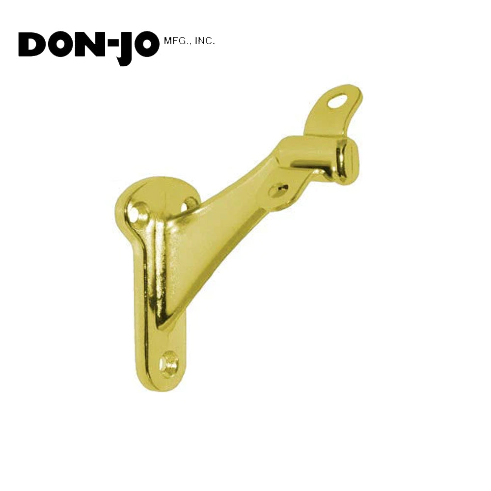 Don-Jo - 130-605 - Handrail Bracket with Cast Aluminum 2-13/16 Length and 1-1/2 Width - 605 (Bright Brass Finish)