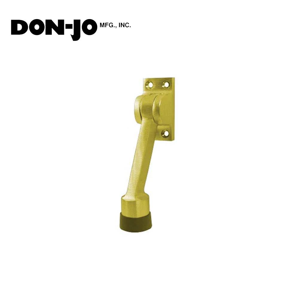 Don-Jo - 1464-605 - Door Holder with Solid Brass and 4 Projection - 605 (Bright Brass Finish)