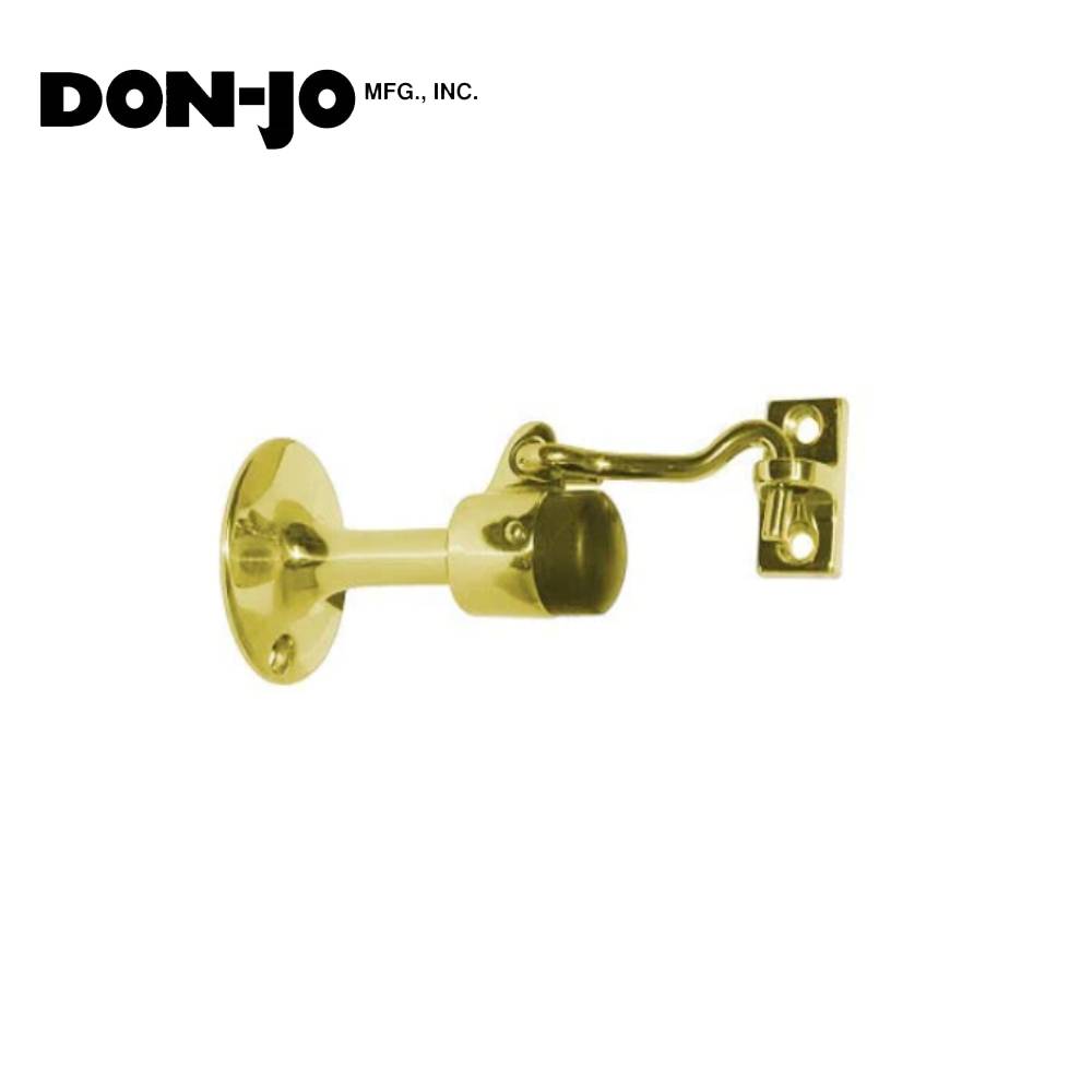 Don-Jo - 1477-605 - Wall Stop with 3-1/4 Height and 2-1/4 Base - 605 (Bright Brass Finish)