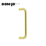 Don-Jo - 15-605 - Door Pull with 6 CTC and ANSI: J401 - 605 (Bright Brass Finish)