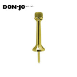 Don-Jo - 1504-605 - Rigid Base Stop with Cast Aluminum 1 Base and 3 Projection - 605 (Bright Brass Finish)