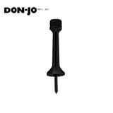 Don-Jo - 1504-622 - Rigid Base Stop with Cast Aluminum 1 Base and 3 Projection - 622 (Flat Black Coated)