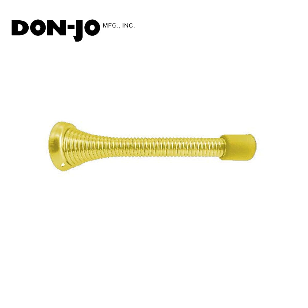 Don-Jo - 1509-609 - Spring Base Stop with Spring Steel 1 Base and 3-1/8 Projection - 609 (Satin Brass Finish)