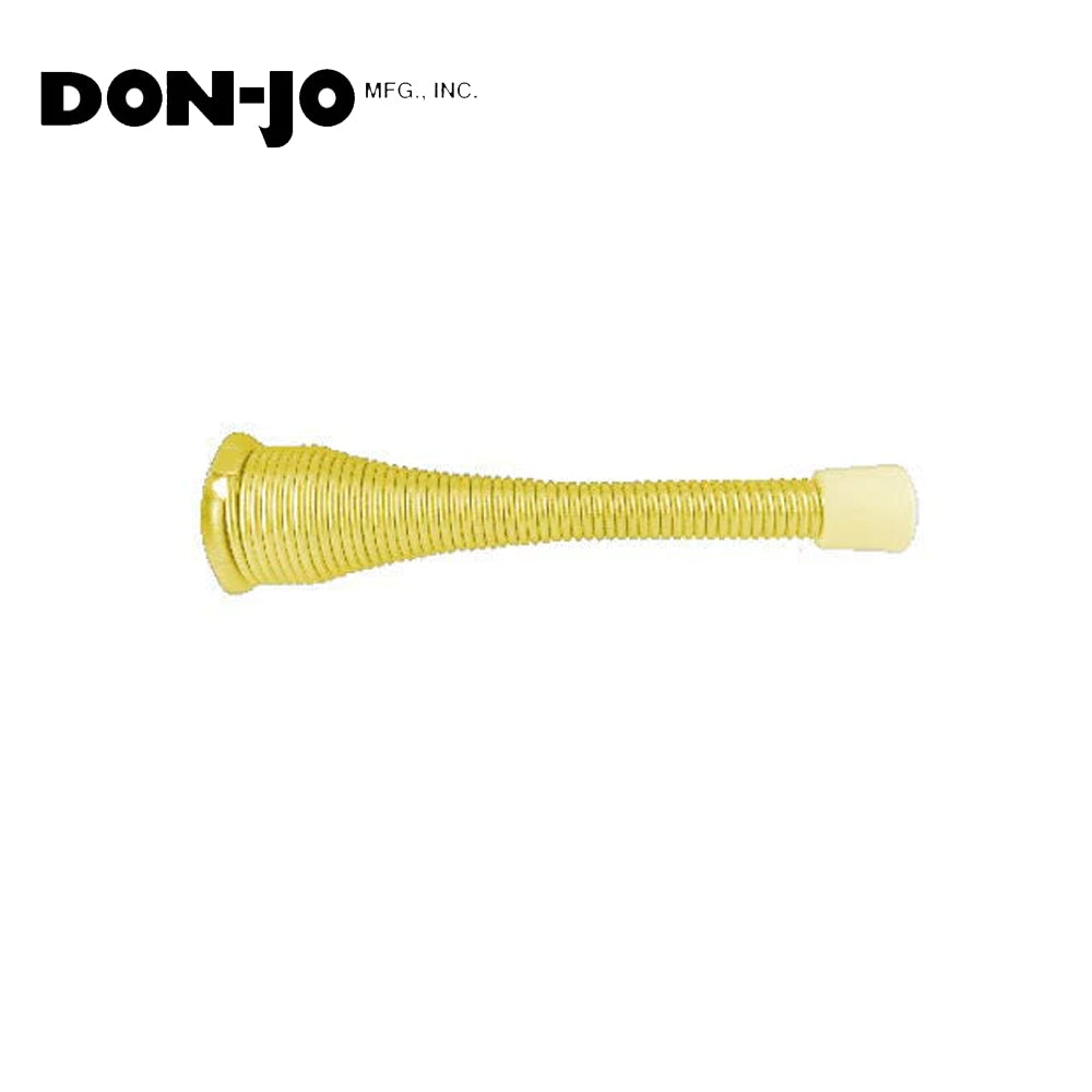 Don-Jo - 1510-609 - Spring Base Stop with Spring Steel 1 Base and 3-3/4 Projection - 609 (Satin Brass Finish)