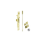 Don-Jo - 1555-606 - Manual Flush Bolt for Metal Door with 12" Rod Length - 1" Width - 6-3/4" Faceplate - ANSI A156.16 and Fits Standard ANSI Prep for Metal Doors - 606 (Satin Brass Finish)