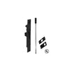 Don-Jo - 1555-622 - Manual Flush Bolt for Metal Door with 12" Rod Length - 1" Width - 6-3/4" Faceplate - ANSI A156.16 and Fits Standard ANSI Prep for Metal Doors - 622 (Flat Black Coated)