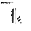 Don-Jo - 1555-622 - Manual Flush Bolt for Metal Door with 12" Rod Length - 1" Width - 6-3/4" Faceplate - ANSI A156.16 and Fits Standard ANSI Prep for Metal Doors - 622 (Flat Black Coated)