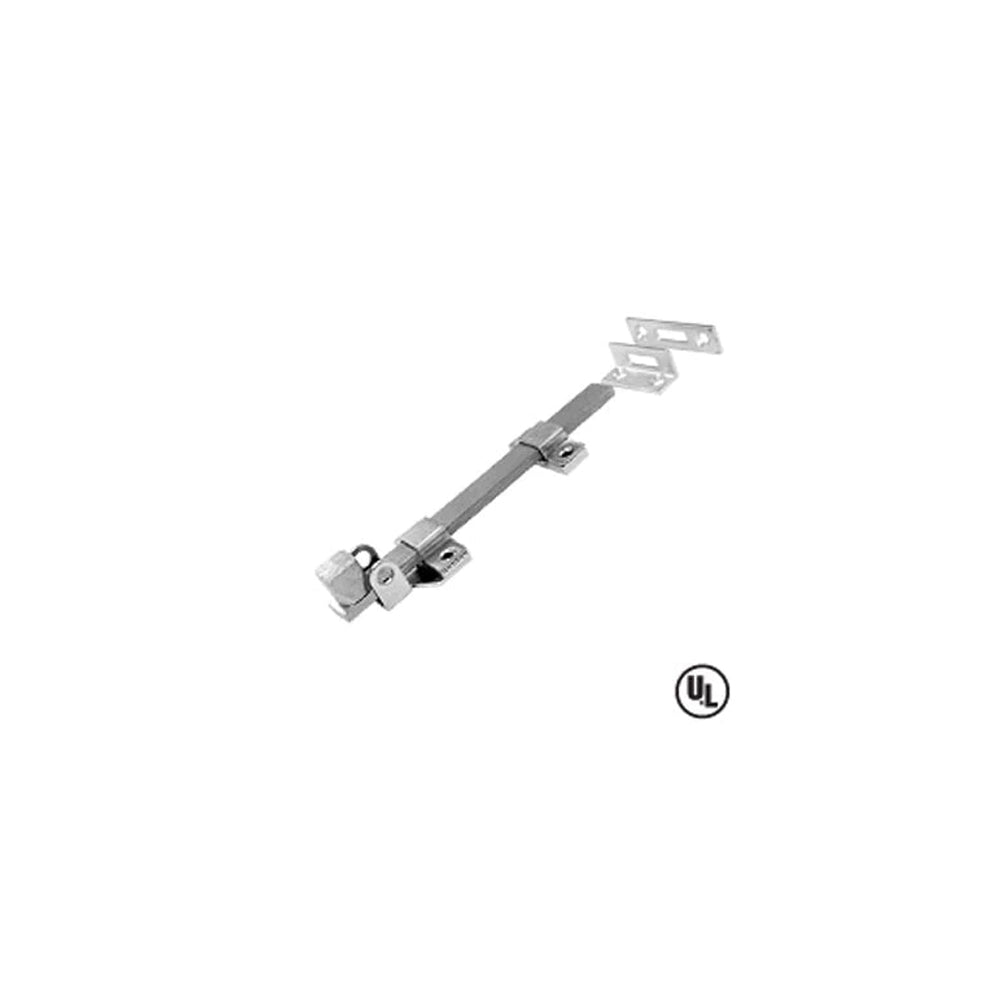 Don-Jo - 1582-630 - Surface Bolt Furnished with Rim and Mortise Strikes and 8 Length - 630 (Satin Stainless Steel Finish)