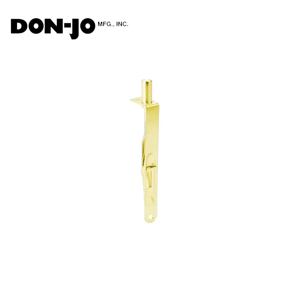 Don-Jo - 1640-609 - Manual Flush Bolt for Wood Door 6 Length and 3/4 Width with ANSI A156.16 - 609 (Satin Brass Finish)