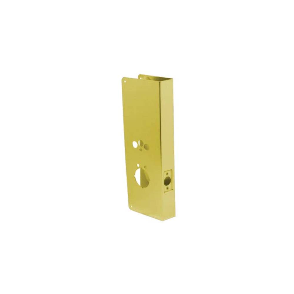 Don-Jo - 18-PB-CW - Wrap-Around Plate - 2-3/4 Backset - PB (Bright Brass Finish-605)