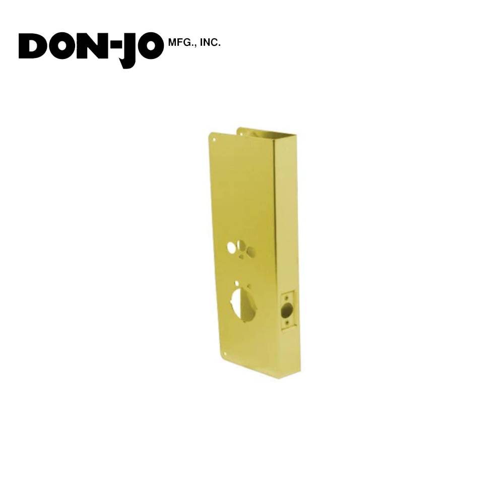 Don-Jo - 18-PB-CW - Wrap-Around Plate - 2-3/4 Backset - PB (Bright Brass Finish-605)