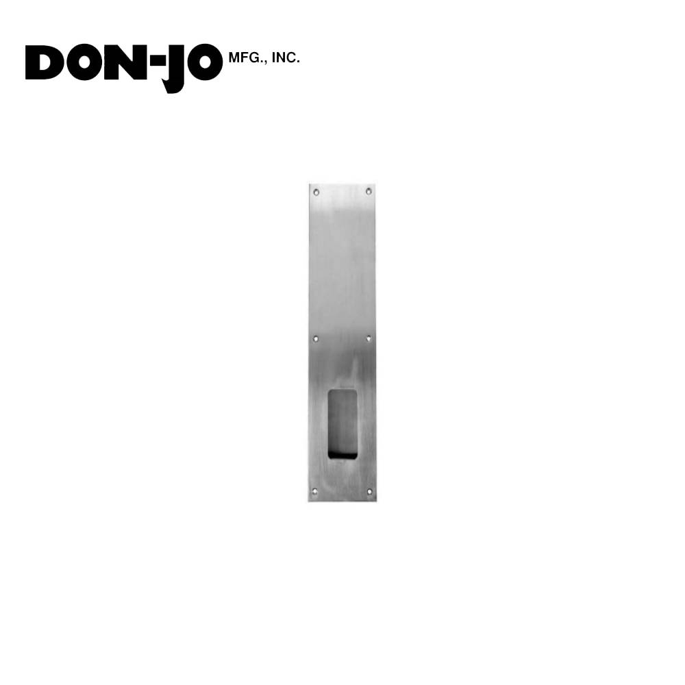 Don-Jo - 1860-630 - Flush Cup Pull Plate - 630 (Satin Stainless Steel Finish)