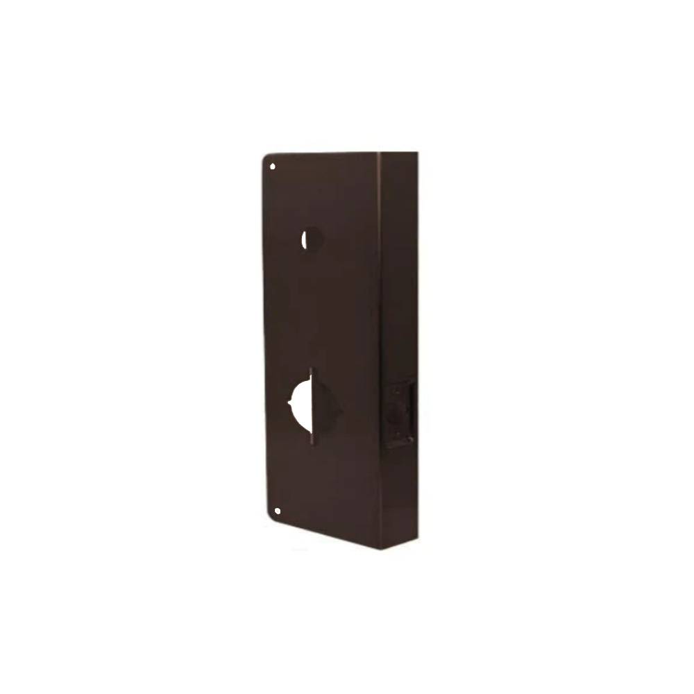 Don-Jo - 19-10B-CW - Wrap Around Plate 22 Gauge Steel 15 Height and 5-1/8 Width with 2-3/4 Backset - 10B (Oil Rubbed Bronze Finish-613)