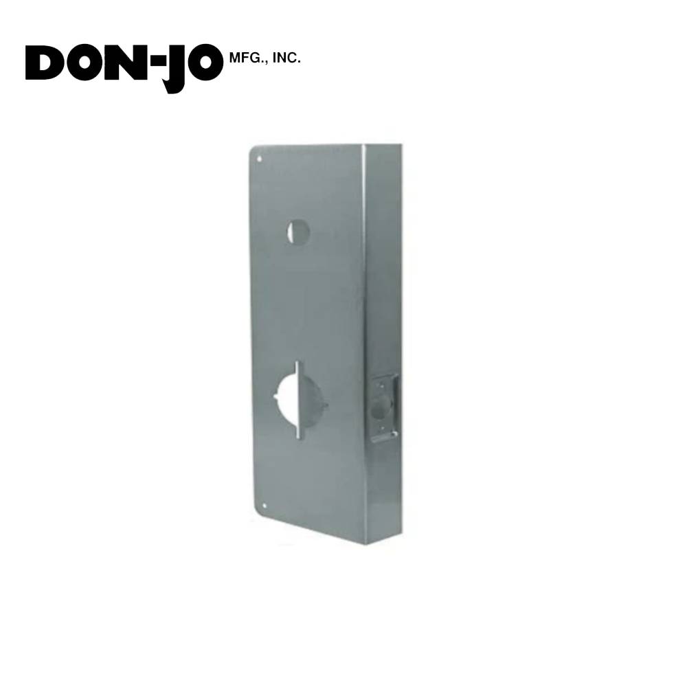 Don-Jo - 19-S-CW - Wrap Around Plate 22 Gauge Steel 15 Height and 5-1/8 Width with 2-3/4 Backset - S (Satin Stainless Steel Finish-630)