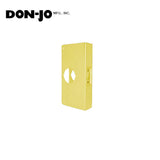 Don-Jo - 2-AB-CW - Wrap Around Plate 22 Gauge Steel 4 Width and 9 Height with 2-1/8 Hole for Cylindrical Lock - 2-3/8 Backset - AB (Satin Brass Finish-609)