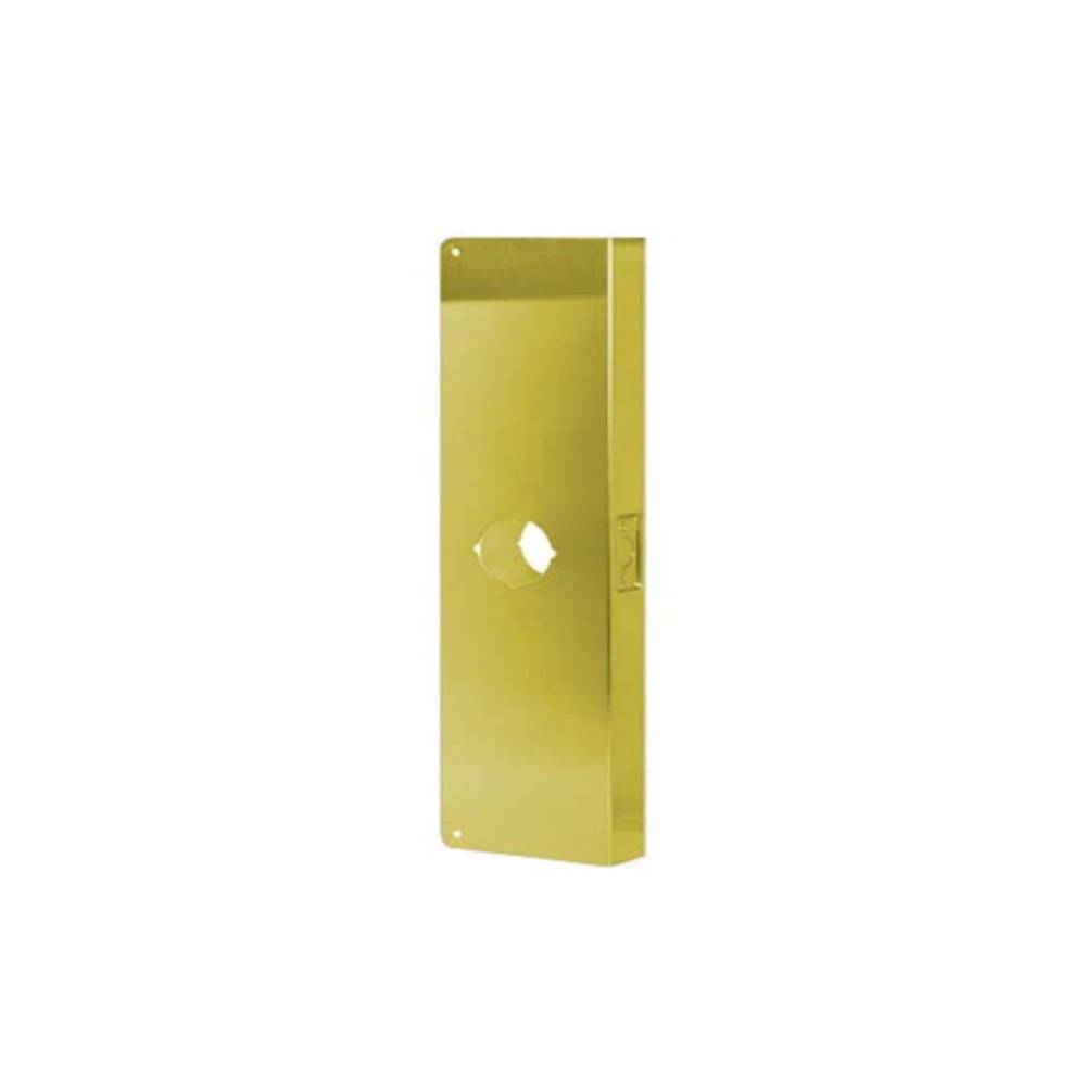 Don-Jo - 20C-PB-CW - Wrap Around Plate 22 Gauge Steel 20 Height and 5-1/8 Width with 2-3/8 Backset - PB (Bright Brass Finish-605)