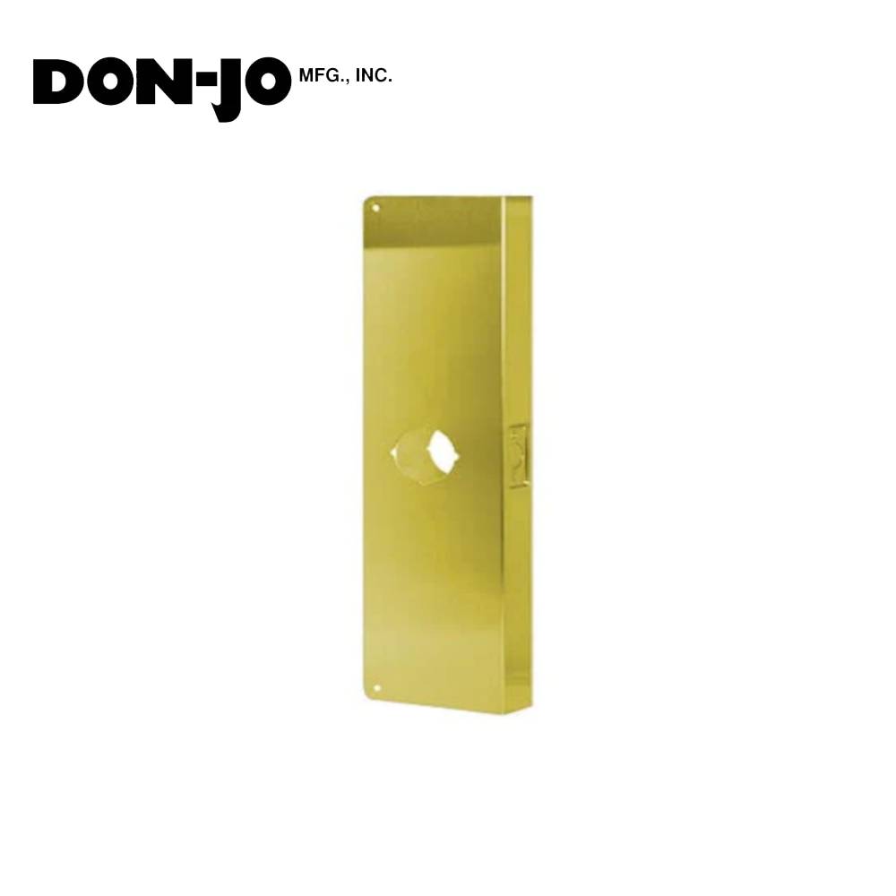 Don-Jo - 20C-PB-CW - Wrap Around Plate 22 Gauge Steel 20 Height and 5-1/8 Width with 2-3/8 Backset - PB (Bright Brass Finish-605)