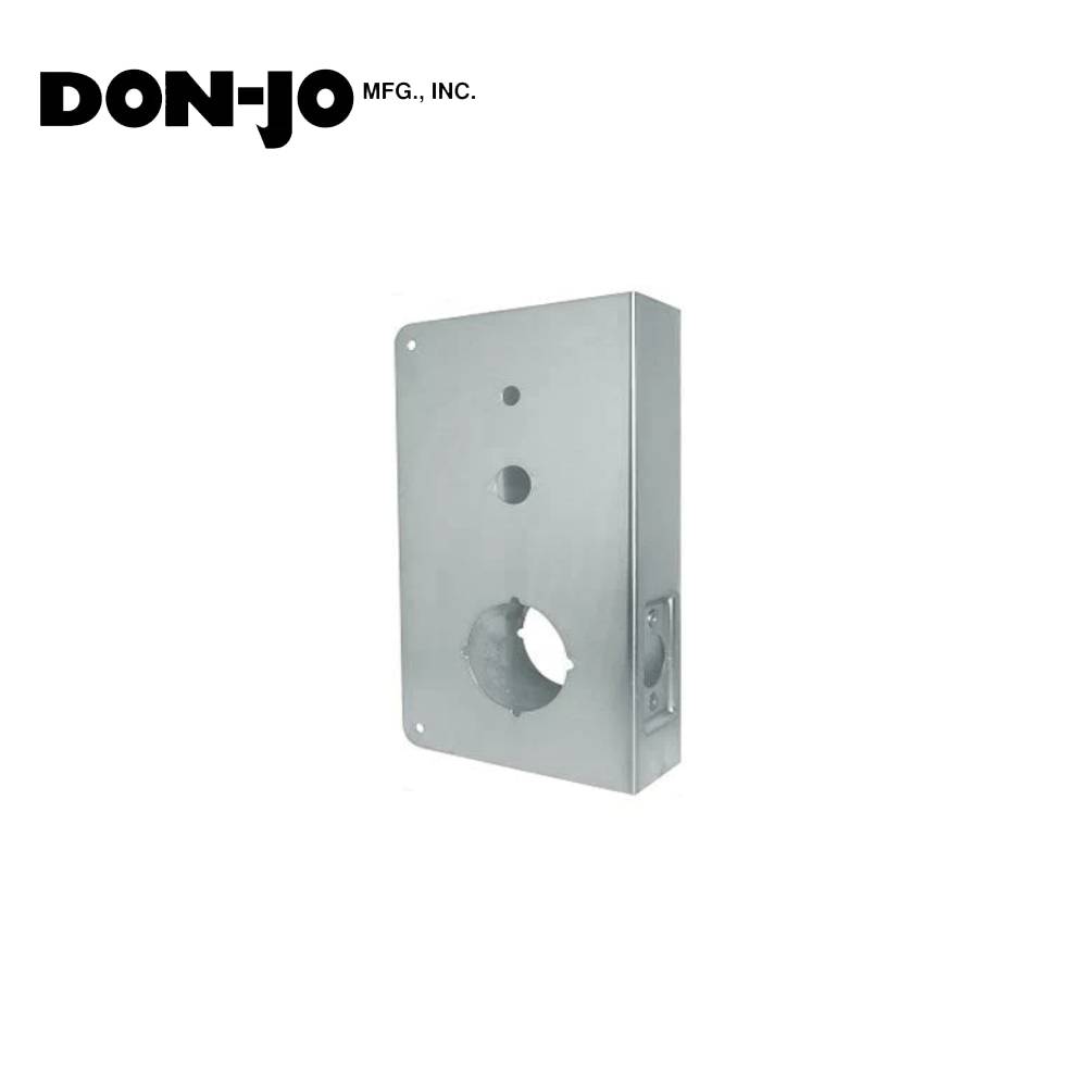 Don-Jo - 21-S-CW - Wrap Around Plate 22 Gauge Steel 9 Height and 5-1/8 Width with 2-3/8 Backset - S (Satin Stainless Steel Finish-630)