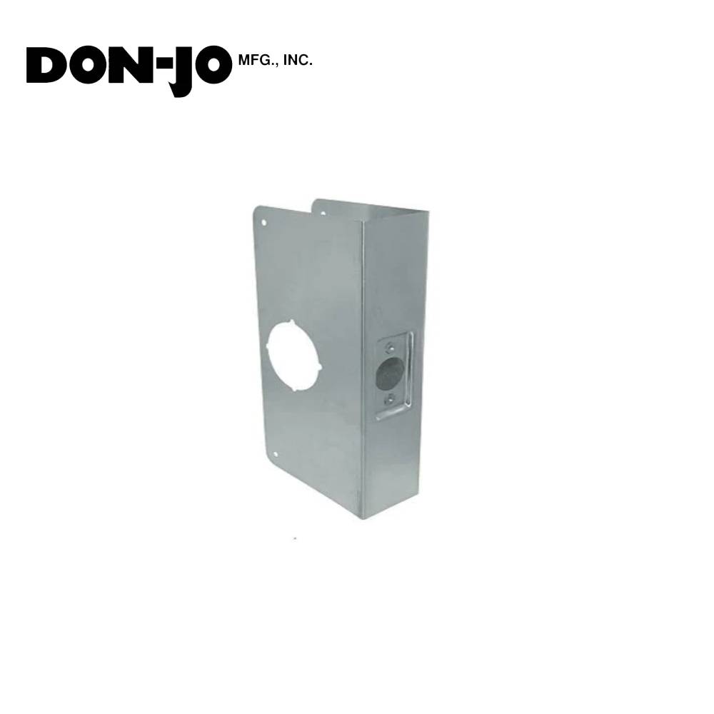 Don-Jo - 212C-S-CW - Wrap Around Plate 22 Gauge Steel 9 Height and 4-1/4 Width with 2-3/8 Backset - S (Satin Stainless Steel Finish-630)