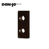 Don-Jo - 256-BZ-CW - Wrap Around Plate for Double Locks 22 Gauge Steel 12 Height and 4 Width with 2-3/8 Backset - BZ (Satin Bronze Finish-612)