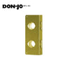 Don-Jo - 256-PB-CW - Wrap Around Plate for Double Locks 22 Gauge Steel 12 Height and 4 Width with 2-3/8 Backset - PB (Bright Brass Finish-605)