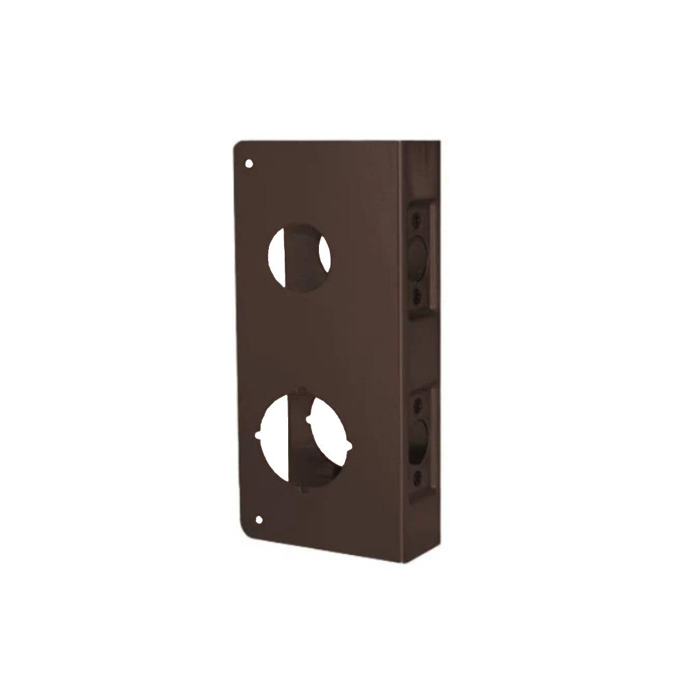 Don-Jo - 264-10B-CW - Wrap Around Plate for Double Locks 22 Gauge Steel 9 Height and 4 Width with 2-3/8 Backset - 10B (Oil Rubbed Bronze Finish-613)