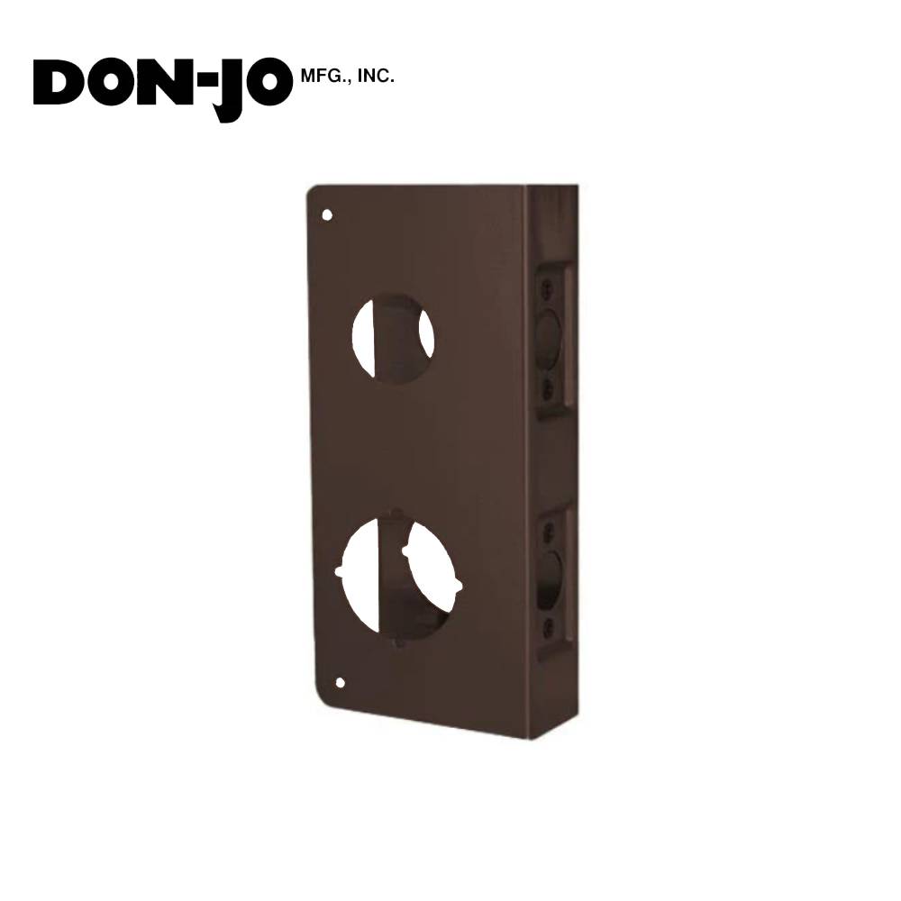 Don-Jo - 264-10B-CW - Wrap Around Plate for Double Locks 22 Gauge Steel 9 Height and 4 Width with 2-3/8 Backset - 10B (Oil Rubbed Bronze Finish-613)