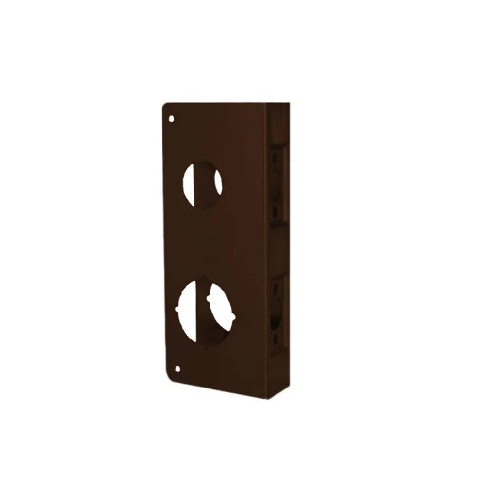 Don-Jo - 264-BZ-CW - Wrap Around Plate for Double Locks 22 Gauge Steel 9 Height and 4 Width with 2-3/8 Backset - BZ (Satin Bronze Finish-612)