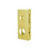 Don-Jo - 264-PB-CW - Wrap Around Plate for Double Locks 22 Gauge Steel 9 Height and 4 Width with 2-3/8 Backset - PB (Bright Brass Finish-605)