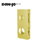 Don-Jo - 264-PB-CW - Wrap Around Plate for Double Locks 22 Gauge Steel 9 Height and 4 Width with 2-3/8 Backset - PB (Bright Brass Finish-605)