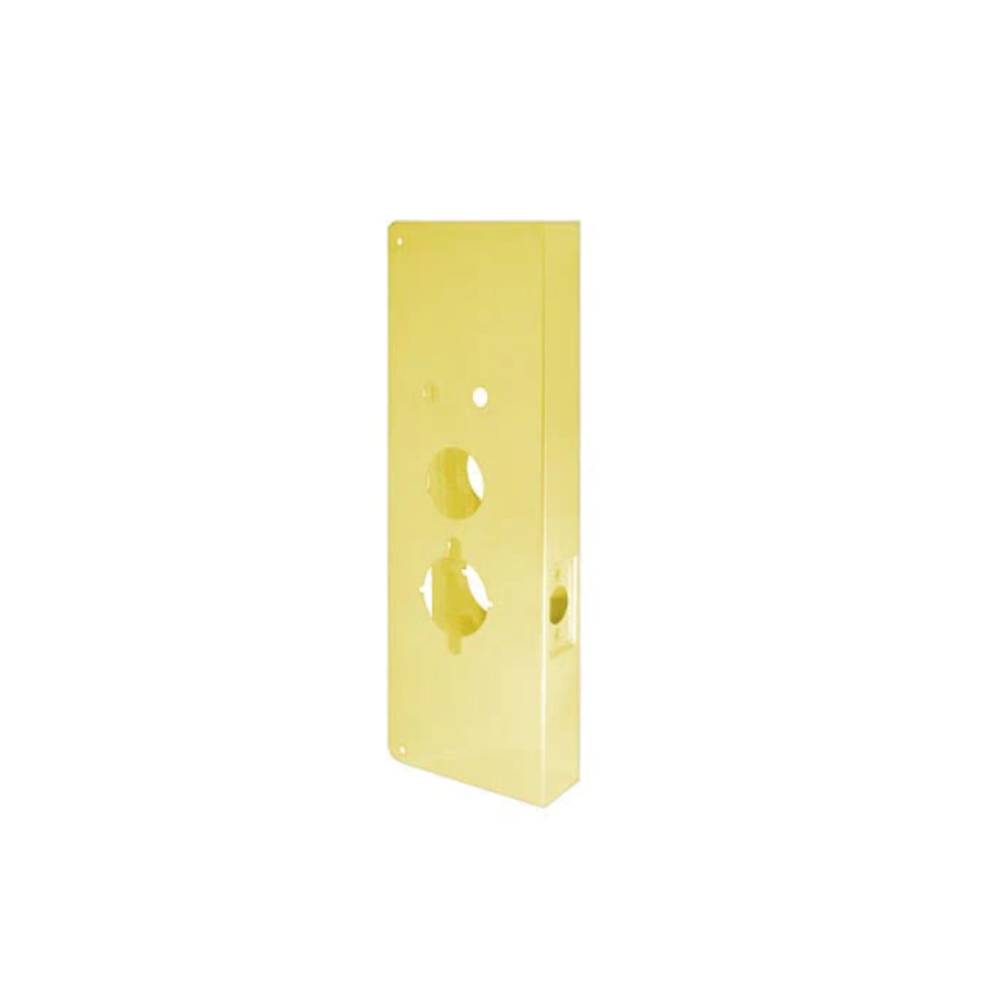 Don-Jo - 27-AB-CW - Wrap Around Plate 22 Gauge Steel 15 Height and 5-1/8 Width with 2-3/4 Backset - AB (Satin Brass Finish-609)