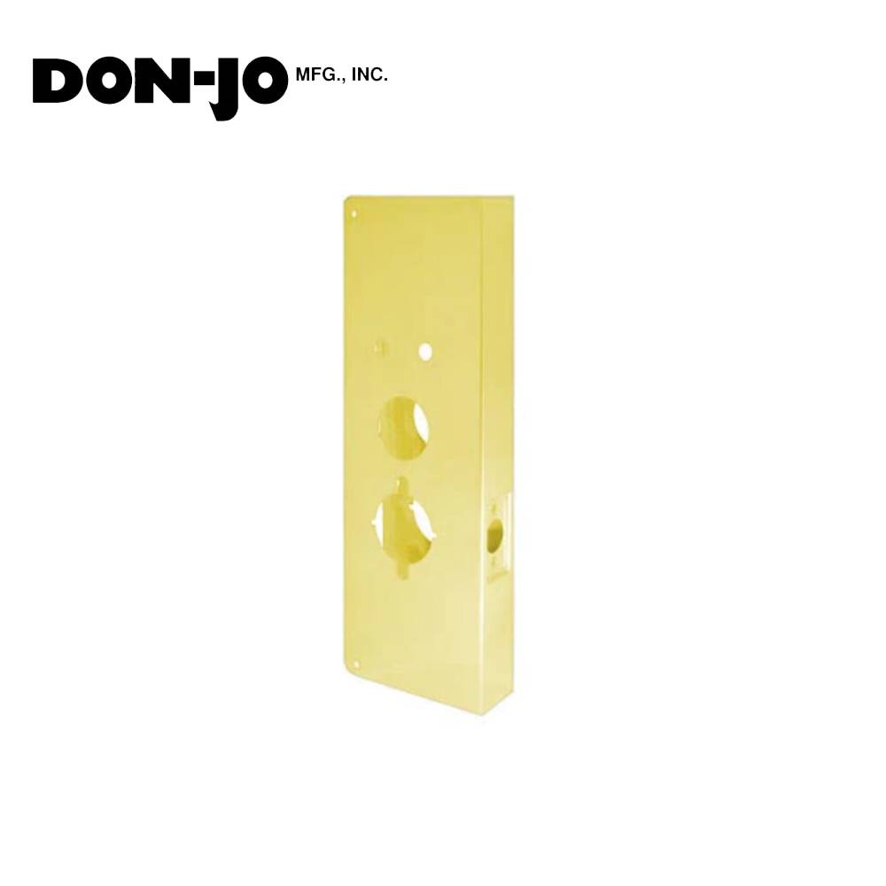 Don-Jo - 27-AB-CW - Wrap Around Plate 22 Gauge Steel 15 Height and 5-1/8 Width with 2-3/4 Backset - AB (Satin Brass Finish-609)