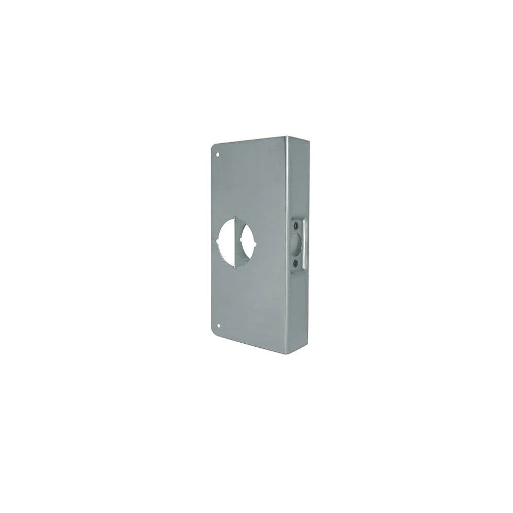 Don-Jo - 3-S-CW - Wrap Around Plate 22 Gauge Steel 4-1/4 Width and 9 Height with 2-1/8 Hole for Cylindrical Lock - 2-3/8 Backset - S (Satin Stainless Steel Finish-630)