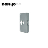 Don-Jo - 3-S-CW - Wrap Around Plate 22 Gauge Steel 4-1/4 Width and 9 Height with 2-1/8 Hole for Cylindrical Lock - 2-3/8 Backset - S (Satin Stainless Steel Finish-630)