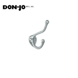 Don-Jo - 300-619 - Coat Hook Double Hook (Side by Side) - 619 (Satin Nickel Plated Finish)