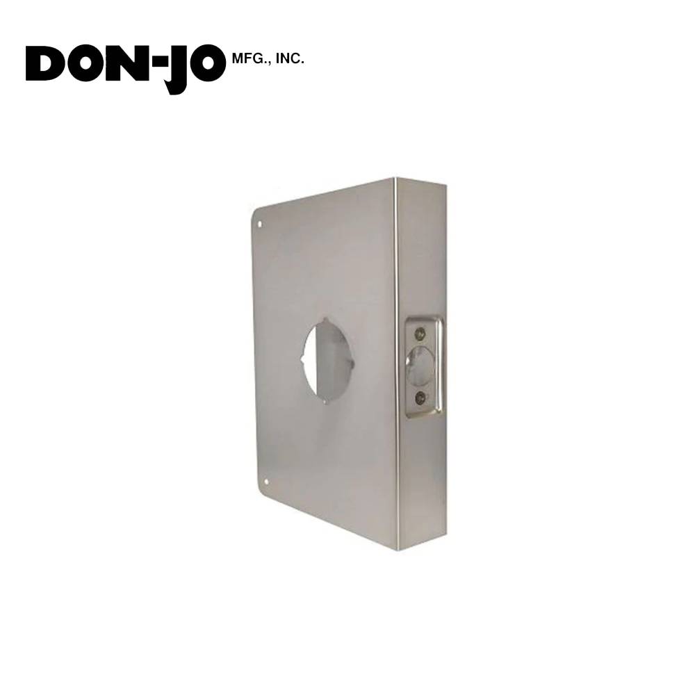 Don-Jo - 33A-CW-SILVER - Wrap Around Plate 22 Gauge Stainless Steel 9 Height and 6-1/2 Width with 2-3/4 Backset - 630 (Satin Stainless Steel Finish)