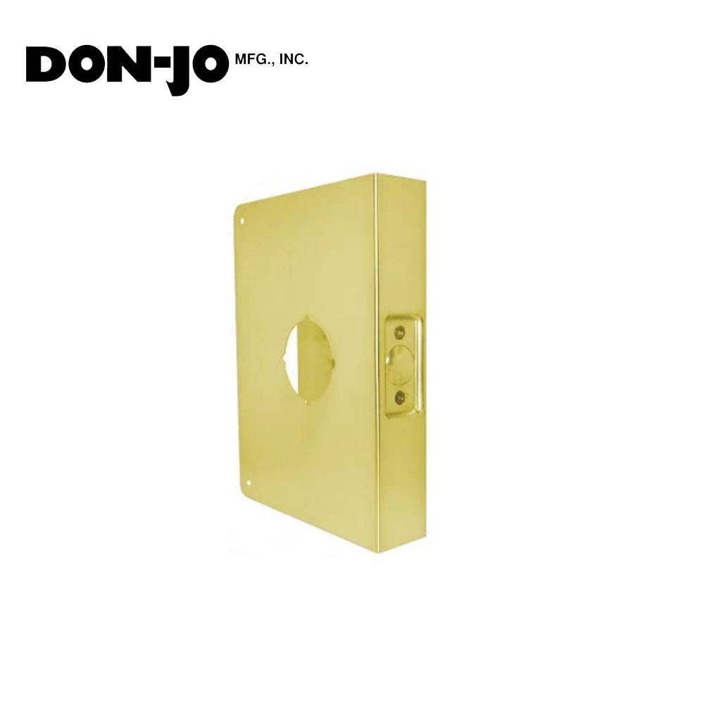 Don-Jo - 33A-PB-CW - Wrap Around with 9 Height and 2-3/4 Backset - PB (Bright Brass Finish-605)