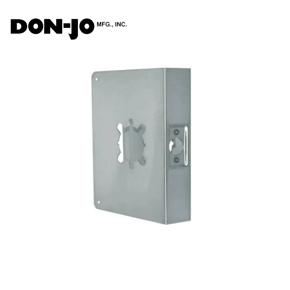 Don-Jo - 33A-S-2-CW - Wrap Around Plate 22 Gauge Steel 9 Height and 6-1/2 Width with 2-3/4 Backset - S (Satin Stainless Steel Finish-630)