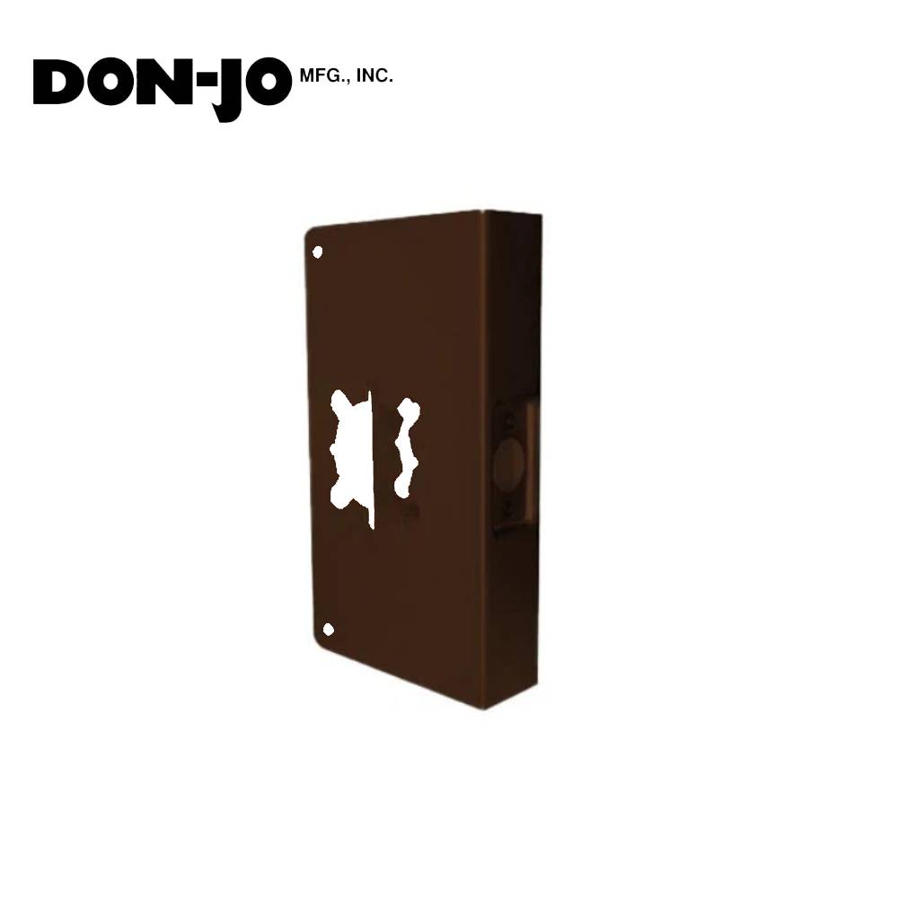 Don-Jo - 4-BZ-2-CW - Wrap Around Plate 22 Gauge Steel 9 Height and 4-3/4 Width with 2-3/4 Backset - BZ (Satin Bronze Finish-612)