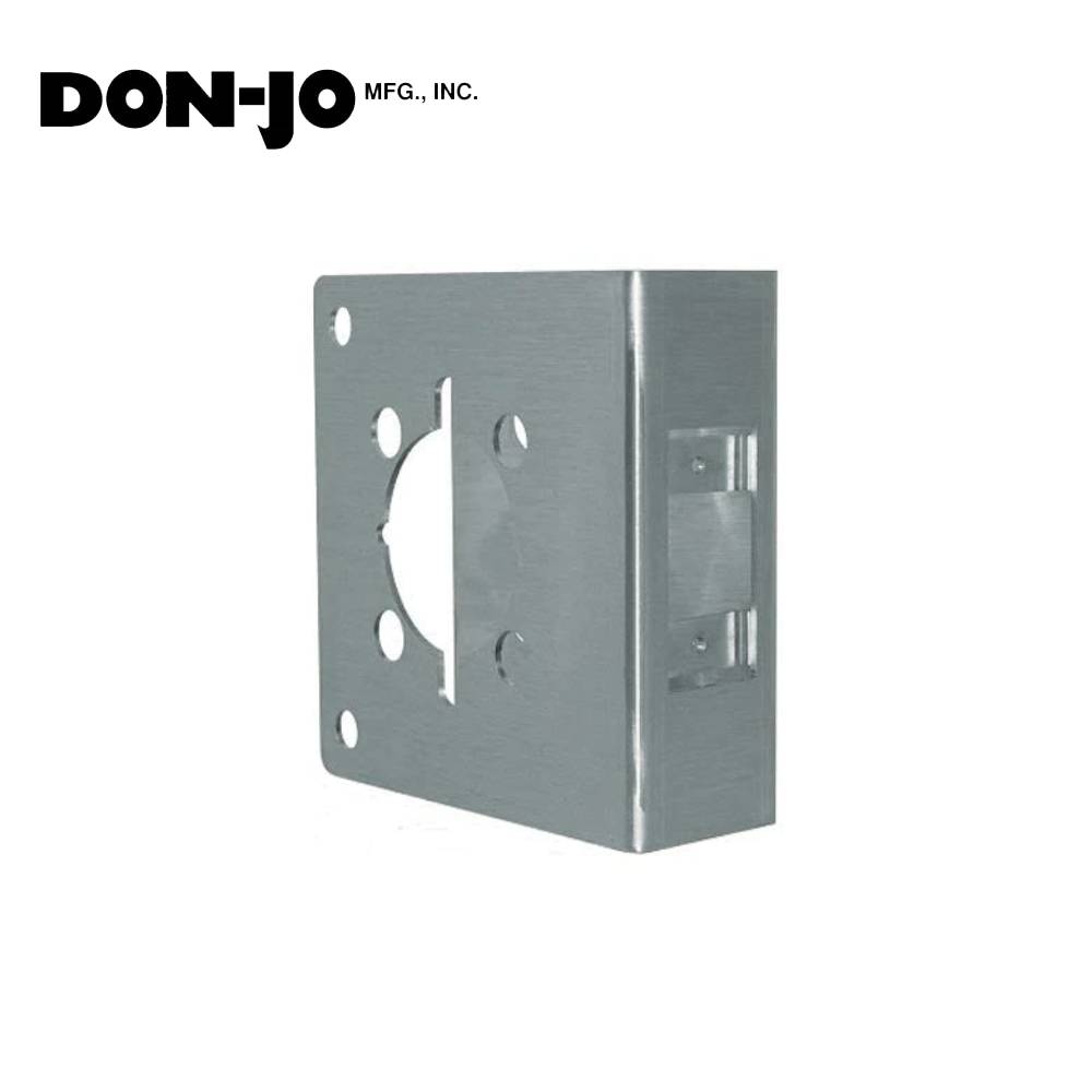 Don-Jo - 4-U-S-2-CW - Wrap Around Plate 13 Gauge Steel 5 Height and 4-1/2 Width with 2-3/4 Backset - S (Satin Stainless Steel Finish-630)