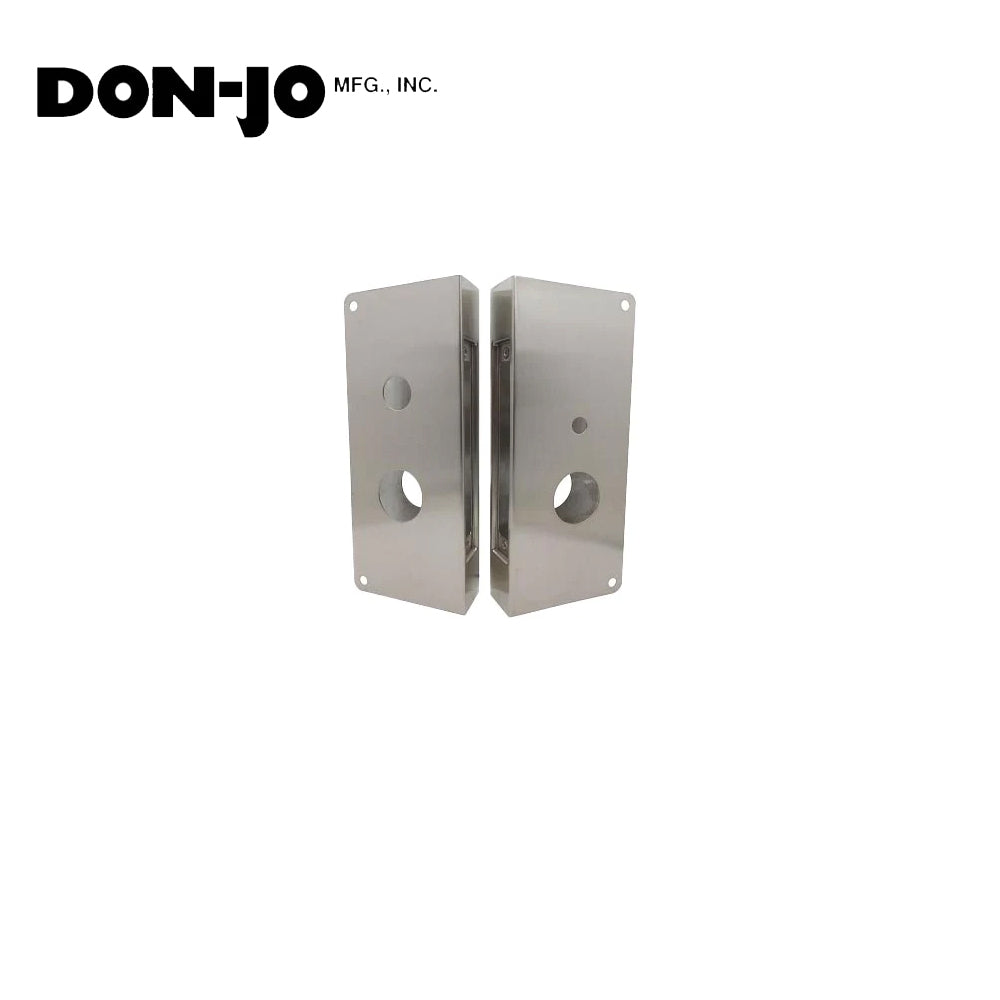 Don-Jo - 4020T-LHR-S-CW - Wrap Around Plate 22 Gauge Steel 12 Height and 5-1/8 Width with 2-3/4 Backset - S (Satin Stainless Steel Finish-630)