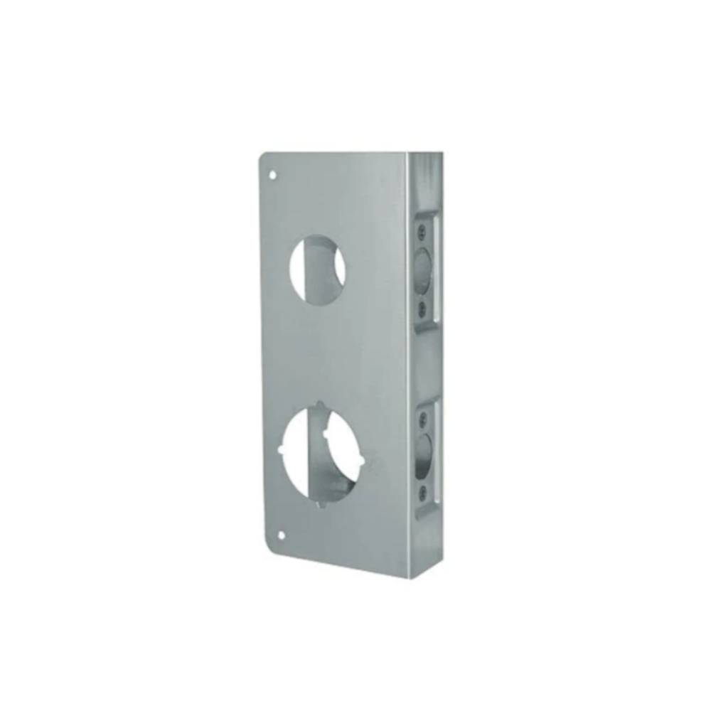 Don-Jo - 484-S-CW - Wrap Around Plate for Double Locks 22 Gauge Steel 9 Height and 4-1/4 Width with 2-3/4 Backset - S (Satin Stainless Steel Finish-630)