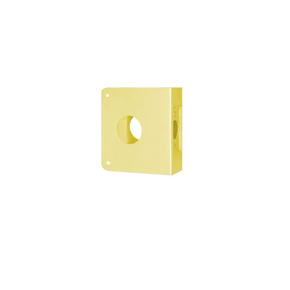 Don-Jo - 5-AB-CW - Wrap Around Plate with 22 Gauge Steel 4 Width and 4.5 Height - 2-3/8 Backset - AB (Satin Brass Finish-609)