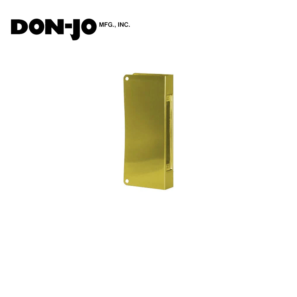 Don-Jo - 504-PB-CW - Wrap Around Plate 22 Gauge Steel 12 Height and 5-1/8 Width - PB (Bright Brass Finish-605)