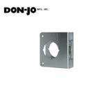 Don-Jo - 51-S-CW - Wrap Around Plate 22 Gauge Steel 4 Width and 4-1/2 Height with 2-1/8 Hole for Cylindrical Lock - 2-3/8 Backset - S (Satin Stainless Steel Finish-630)