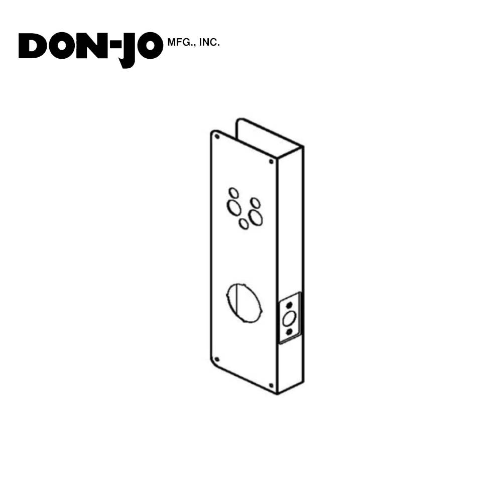 Don-Jo - 5100-PB-CW - Wrap Around with 15 Height and 2-3/4 Backset - PB (Bright Brass Finish-605)