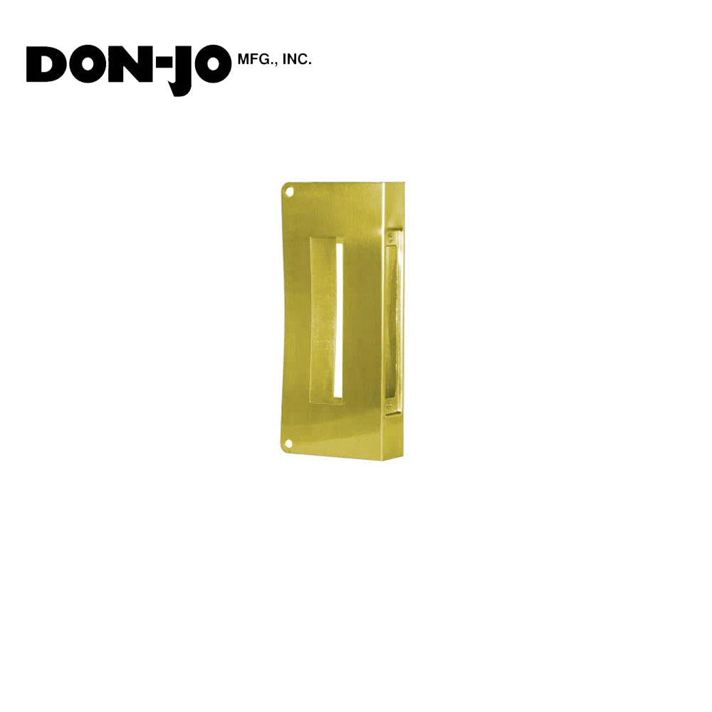 Don-Jo - 514-PB-CW - Wrap Around Plate 22 Gauge Steel 12 Height and 5-1/8 Width - PB (Bright Brass Finish-605)